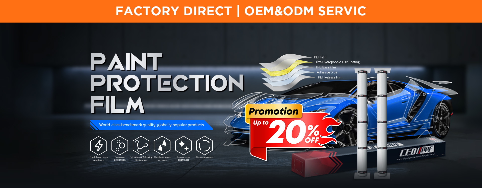 qualità Film di protezione della pittura dell'automobile fabbrica